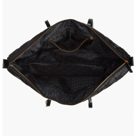 Kurt Geiger Union Jack Large Shopper Shoulder Tote Bag Black Quilted - Picture 5 of 5